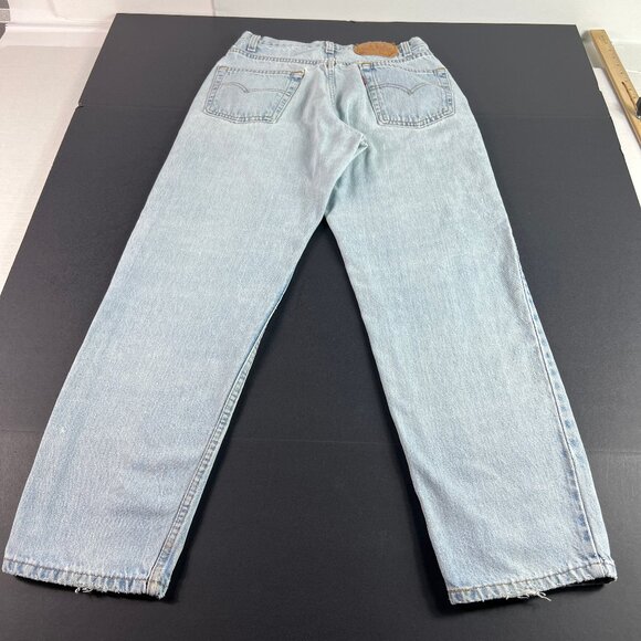 VTG Levi's Jean Men 29x29* 550 Relaxed Straight Light Blue Faded Denim Tag 31x30 - Picture 9 of 16